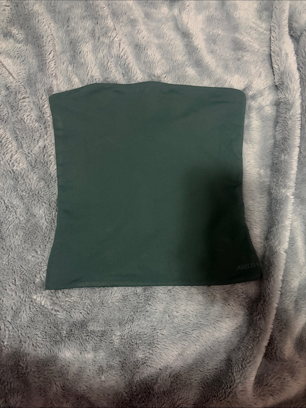 Aritzia Dark Green Strapless Tube Top